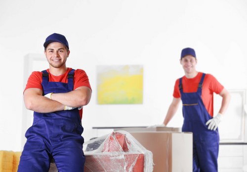 Professional movers handling boxes in Parkville