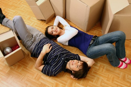 Removalist team unloading items at a new Bulleen home