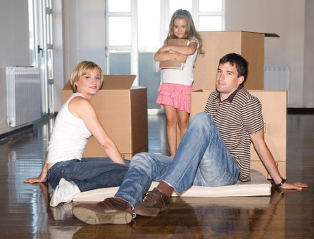 Experienced movers handling furniture